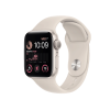 Refurbished Apple Watch Serie SE 2022 | 40mm | Aluminium Starlight Weiß | Starlight Weißes Sportarmband | GPS | WiFi