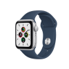 Refurbished Apple Watch Serie SE | 40mm | Aluminium Silber | Blaues Sportarmband | GPS | WiFi