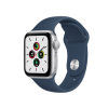 Refurbished Apple Watch Serie SE | 40mm | Aluminium Silber | Blaues Sportarmband | GPS | WiFi + 4G