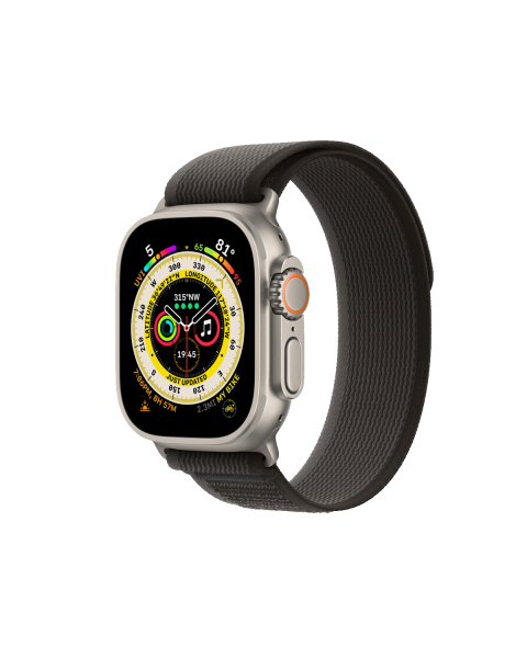 Refurbished Apple Watch Ultra | 49mm | Titanium | Schwarz/Grau Sportarmband | GPS | WiFi + 4G