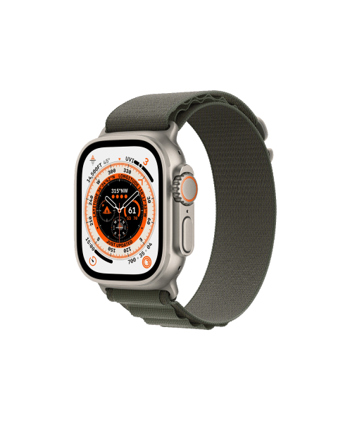 Apple Watch Ultra | 49mm | Titanium | Alphengrun Band | GPS | WiFi + 4G