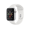 Refurbished Apple Watch Serie 5 | 40mm | Aluminium Silber | Weißes Sportarmband | GPS | WiFi + 4G