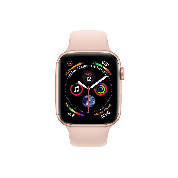 Refurbished Apple Watch Serie 4 | 40mm | Aluminium Gold | Rosa Sportarmband | GPS | WiFi