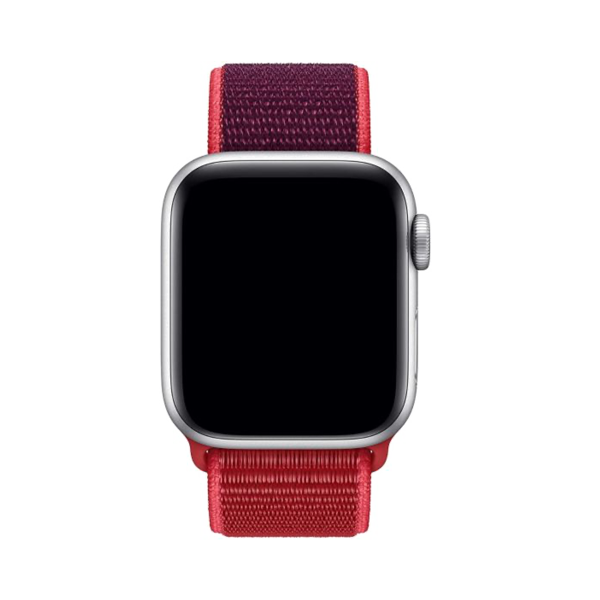 Apple Watch 42/44 mm Nylon Sport Loop Horlogeband Rot