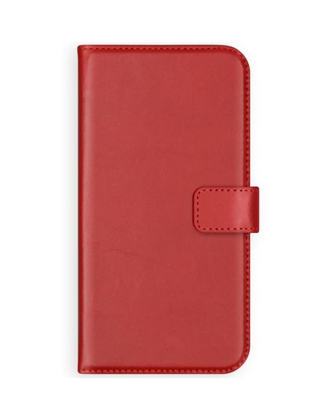 Selencia Echt Lederen Bookcase iPhone 12 Pro Max - Rood / Rot / Red