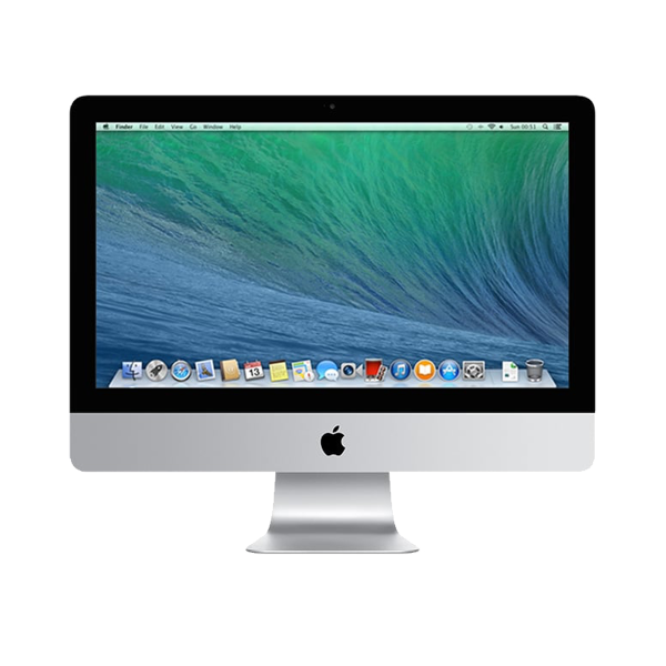 Refurbished iMac 21 Zoll | Core i5 1.4 GHz | 500 GB HDD | 8 GB RAM | Silber (Mitte 2014)