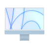 Refurbished iMac 24 Zoll | Apple M1 8-Core | 256 GB SSD | 8 GB RAM | 4 Anschlüsse | 8-Core GPU | Blau (Retina, 2021)