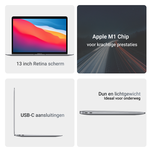 MacBook Air 13-Zoll | Apple M1 | 256 GB SSD | 8GB RAM | Space Grau (2020) | Qwerty/Azerty/Qwertz