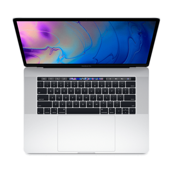 MacBook Pro 15 Zoll | Touch-Leiste | Core i7 2,6 GHz | 256-GB-SSD | 16GB RAM | Silber (2019) | Qwerty/Azerty/Qwertz