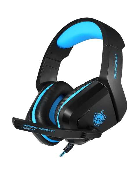 H1-B Gaming-Kopfhörer | Mit Mikrofon | Schwarz mit Blau