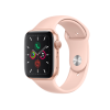 Refurbished Apple Watch Serie 5 | 44mm | Aluminium Gold | Rosa Sportarmband | GPS | WiFi + 4G