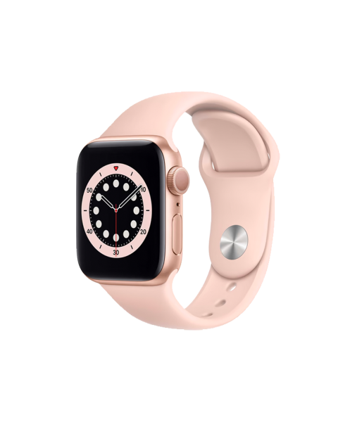 Refurbished Apple Watch Serie 6 | 40mm | Aluminium Gold | Rosa Sportarmband | GPS | WiFi