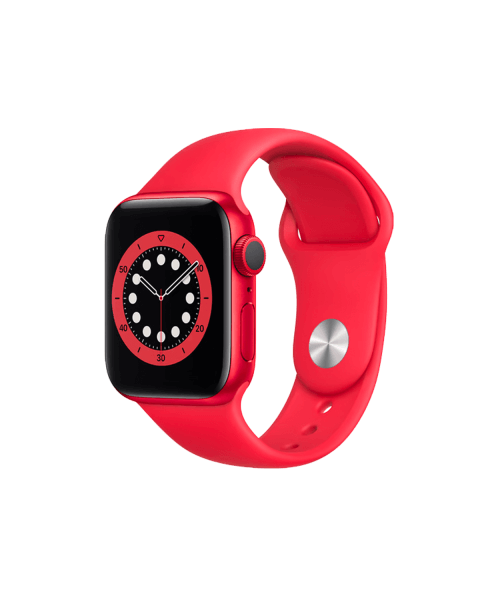 Refurbished Apple Watch Serie 6 | 40mm | Aluminium Rot | Rotes Sportarmband | GPS | WiFi + 4G
