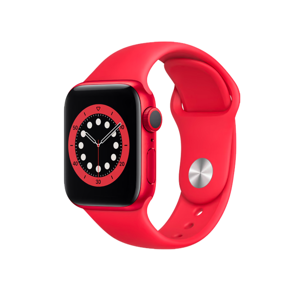 Refurbished Apple Watch Serie 6 | 40mm | Aluminium Rot | Rotes Sportarmband | GPS | WiFi + 4G