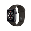 Refurbished Apple Watch Serie 6 | 40mm | Aluminium Spacegrau | Schwarzes Sportarmband | GPS | WiFi
