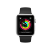 Refurbished Apple Watch Serie 3 | 38mm | Aluminium Silber | Schwarzes Sportarmband | GPS | WiFi
