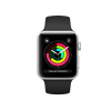 Refurbished Apple Watch Serie 3 | 42mm | Aluminium Silber | Schwarzes Sportarmband | GPS | WiFi + 4G