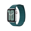 Apple Watch 42/44 mm Lederschlaufe Uhrenarmband Gr&uuml;n