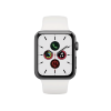 Refurbished Apple Watch Series 5 | 44mm | Aluminium Spacegrau | Wei&szlig;es Sportarmband | GPS | WiFi + 4G