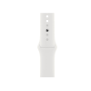 Refurbished Apple Watch Serie 7 | 41mm | Aluminium Starlight Weiß | Weißes Sportarmband | GPS | WiFi + 4G
