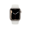 Refurbished Apple Watch Serie 7 | 41mm | Aluminium Starlight Weiß | Weißes Sportarmband | GPS | WiFi + 4G