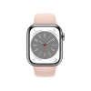 Refurbished Apple Watch Series 8 | 41mm | Aluminium Silber | Pink Sand Sportarmband | GPS | WiFi + 4G