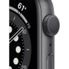 Refurbished Apple Watch Serie 6 | 44mm | Aluminium Spacegrau | Schwarzes Sportarmband | GPS | WiFi + 4G