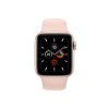 Refurbished Apple Watch Serie 5 | 44mm | Aluminium Gold | Rosa Sportarmband | GPS | WiFi + 4G